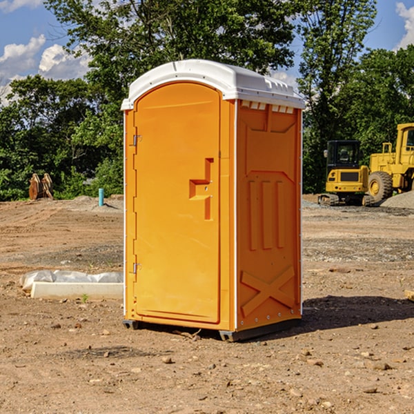 do you offer hand sanitizer dispensers inside the portable toilets in Bluford